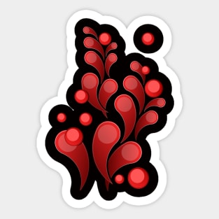 Stylish modern pattern in red Sticker